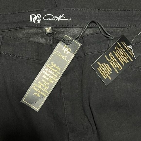 DG2 by Diane Gilman NWT Black Virtual Stretch Plus Size Jeans Size 24W - Picture 4 of 4